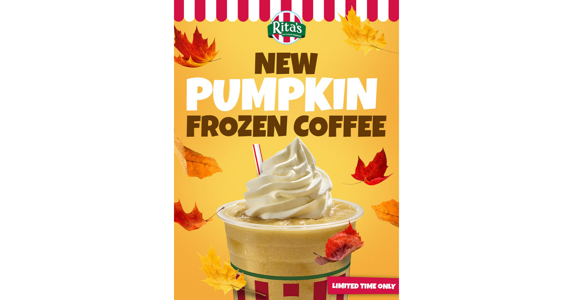 Rita's New Pumpkin Cold Brew: Seasonal Frozen Coffee Delight